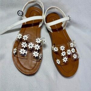 White Floral Sandals by Madden Girl